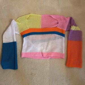 Women’s Color-block Crocheted Top